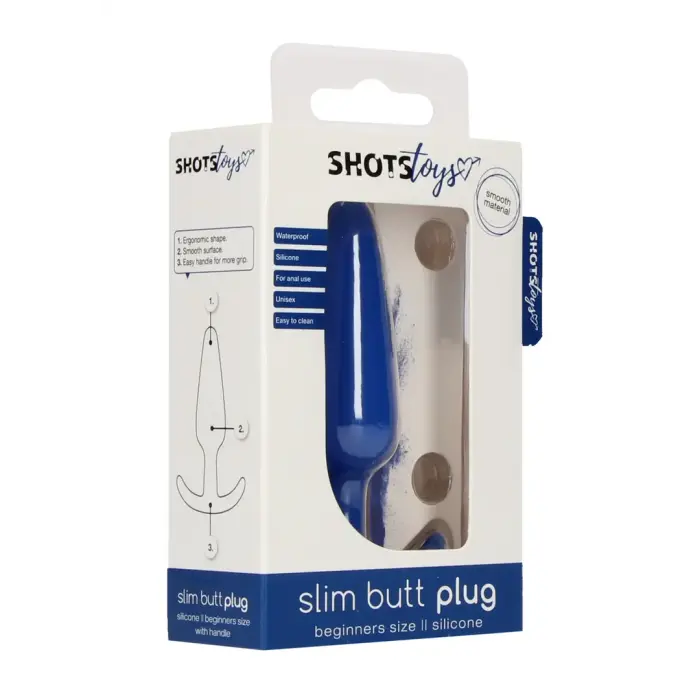 Slim анальная пробка для начинающих – 10 cm (3.9″) – Синяя