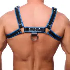 Red Leather Premium Leather Harness L/XL Black/Blue — Photo 2