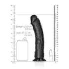 Kumer realistlik dildo iminapaga – 23 cm (9″) – Must — Foto 5