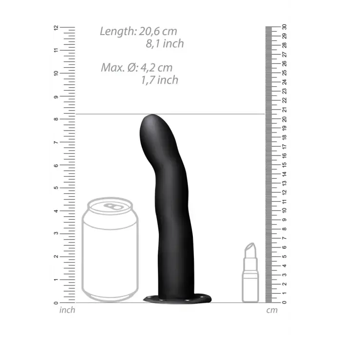 Ouch! Izliekts dobs strap-on – melns Foto 8