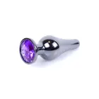 Plug-Jewellery Dark Silver anaaltapp lilla kiviga – 9.5 cm (3.7″) — Foto 7