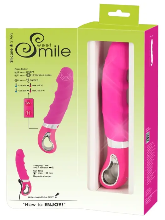 Sweet Smile sildošais vibrators – 23 cm (9″) – rozā Foto 11