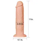 Realistiškas ilgas dildo – 28 cm (11″) – Kūno spalva — Nuotrauka 2