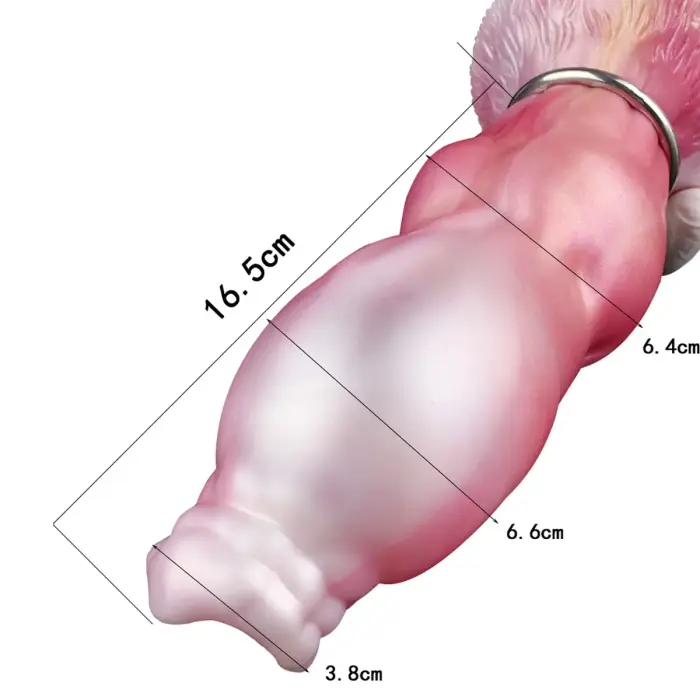 Kiotos Monstar Beast 87 piepūšams dildo – 18 cm (7″) – Rozā Foto 9