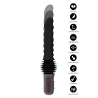 Anaalne tõukav vibraator – 37 cm – must — Foto 9