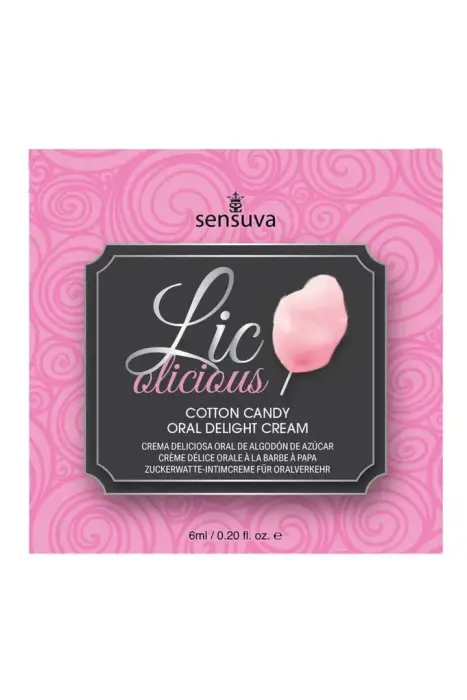 Sensuva Lic-O-Licious – oral delight cream – cotton candy – 6 ml
