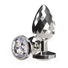 Disco Diamond Plug L Silver анальная пробка – 9.7 cm (3.8″) – Серая — Фото 1