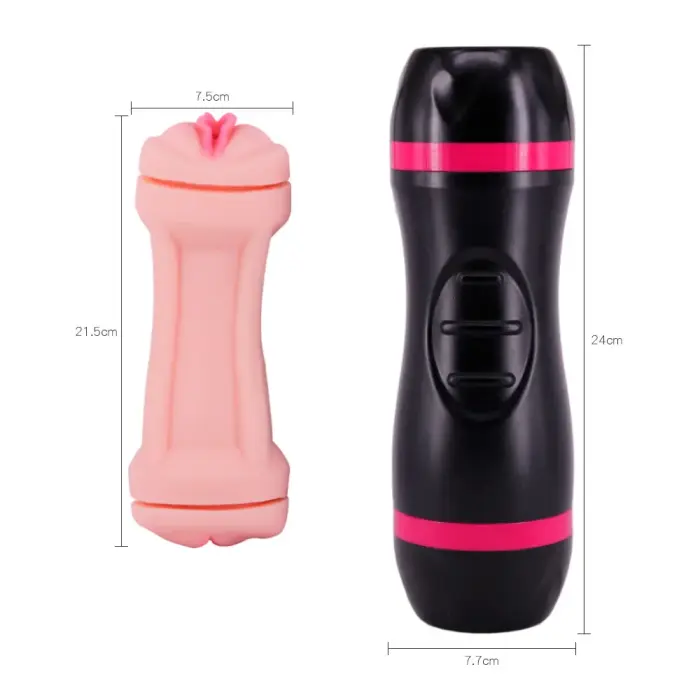 Duo masturbators ar mīkstiem zobiem – 24 cm