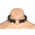 XR Brands Spiked Heart Choker Black Vegan Adjustable 42cm — Photo 6