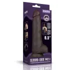 LoveToy Sliding Skin Pro II – dual-layer realistic silicone dong – black – 21,6 cm (8,5'') — Photo 1