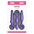 INYA Trio Kit Purple – 3 silikona anālo aizbāžņu komplekts ar pirkstu gredzeniem – violets — Foto 4