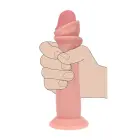 Dviejų sluoksnių silikoninis realistiškas sliding skin dildo – 20.5 cm (8″) – kūno spalva — Nuotrauka 6
