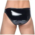 Black Level spīdīgi vinila slip apakšbikses ar atvērtu starpkāju – XL Foto 5