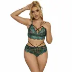 Subblime 954086 mežģīņu krūštura un biksīšu komplekts – zaļš – S/M — Foto 1