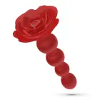 Rosaline – Rotējošs anālais rozes formas spraudnis ar tālvadības pulti – 19 cm – Sarkans — Foto 2