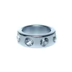 Metal Cock Ring with Crystal Diamonds – 3.5 cm — Photo 4