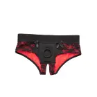 Scandal Crotchless Pegging Panty Set – Black – S/M — Photo 1