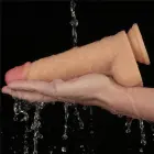 LoveToy Power Basics Cock – rechargeable vibrating realistic dildo with suction cup – 22.8 cm (9 inch) — Photo 3
