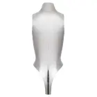 Black Level виниловое боди с высоким воротником и шнуровкой – серебристое – S Фото num