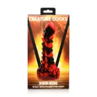 Demon Rising zvīņains pūķa dildo – 20 cm (8″) – sarkans/melns — Foto 2