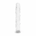 Gildo No. 34 tekstūruotas stiklinis dildo – 19 cm (7.5″) – skaidrus — Nuotrauka 4