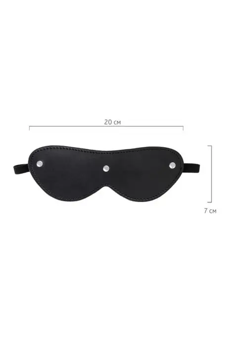 Anonymo mask, PU leather, black, 24 cm Foto 4