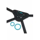 b-Vibe Every Body Strap-On Harness Set – reguleeritavad rakmed 6" silikoonkinnitusega – must — Foto 3