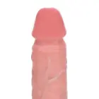 Vive REA223 – kahekordse tihedusega vibreeruv tõukav dildo munanditega – ihuvärvi – 20,3 cm — Foto 6