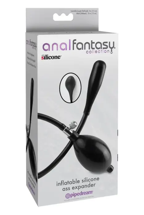 Anal Fantasy Collection piepūšams silikona dibena paplašinātājs – Melns Foto 2
