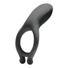 OptiMALE Rechargeable Vibrating Cock Ring – Black — Photo 2