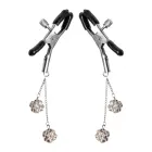 XR Brands Adjustable Nipple Clips with Rhinestone Embellishments – Silver — Photo 1