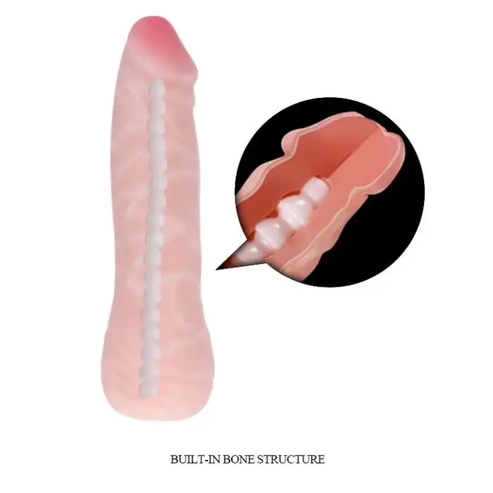BAILE - Reālistisks peniša dildo – 20 cm (8″) – Rozā Foto 3