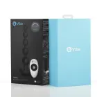 b-Vibe Cinco tālvadāma elastīga silikona anālo bumbiņu sistēma – 20.3 cm (8″) – Melns — Foto 10