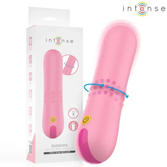 Внутренний вибратор INTENSE Barbara Rolling Ball – 14.5 см (5.7″) – розовый