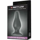 PRETTY LOVE ergonomisks silikona anālais spraudnis – 15.4 cm – Melns — Foto 6