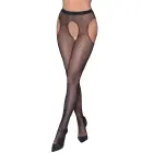 Cottelli Collection Sparkle Net Suspender Tights S-L – Black — Photo 2