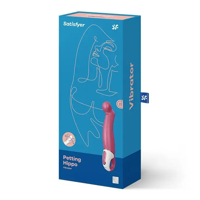 Satisfyer Petting Hippo вибратор – 23 см (9″) – разноцветный