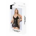 Baci wetlook minikleita ar lencītēm – melna – Queen Size — Foto 1
