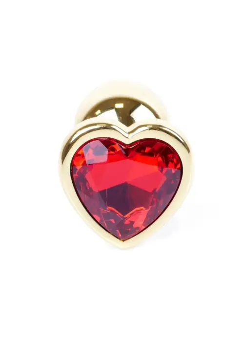Jewellery Gold Heart Plug – 7 cm – Sarkans Foto 2