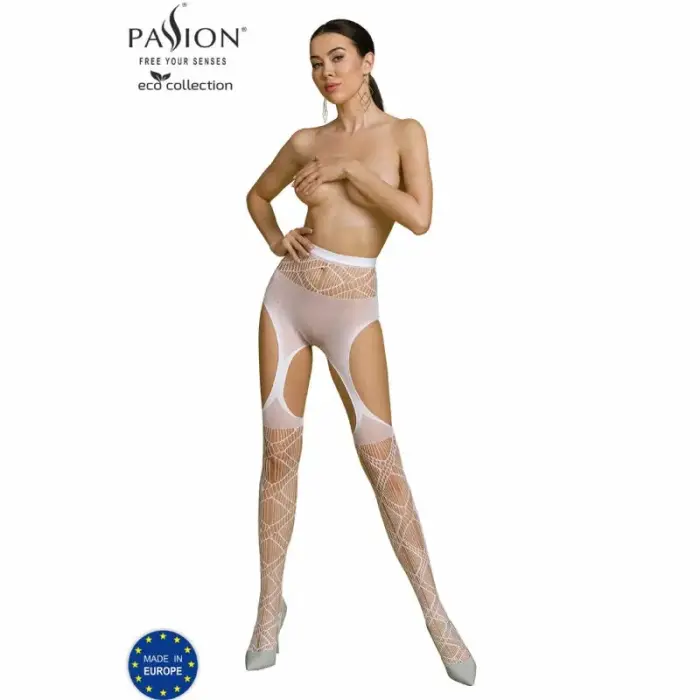 PASSION ECO S005 белое сетчатое боди – один размер