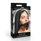 Juicy Lips silikona atvērtā mutes knevelis – melns — Foto 1