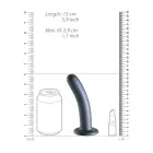 Гладкий силиконовый G-точки дилдо – 14.5 cm (6″) – Серый — Фото 8