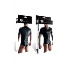 Men's Wet Look V-Neck T-Shirt with Breast Access – Black – XXL — Photo 5