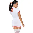 Cottelli Costumes Nurse M slaugytojos suknelė su kojinių dirželiais – balta su raudona – L/XL — Nuotrauka 7