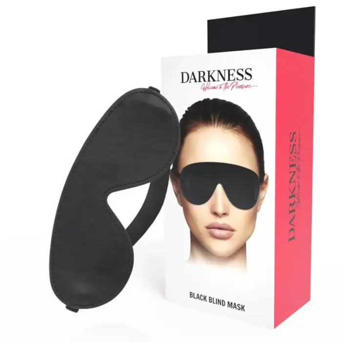 Darkness – PVC acu maska sensorām spēlēm – melna