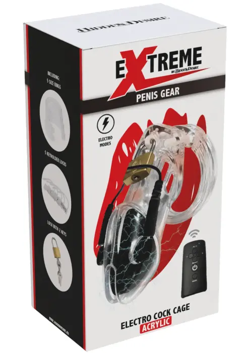 EXTREME by HIDDEN DESIRE elektrostimulācijas krūšturis – caurspīdīgs Foto 3