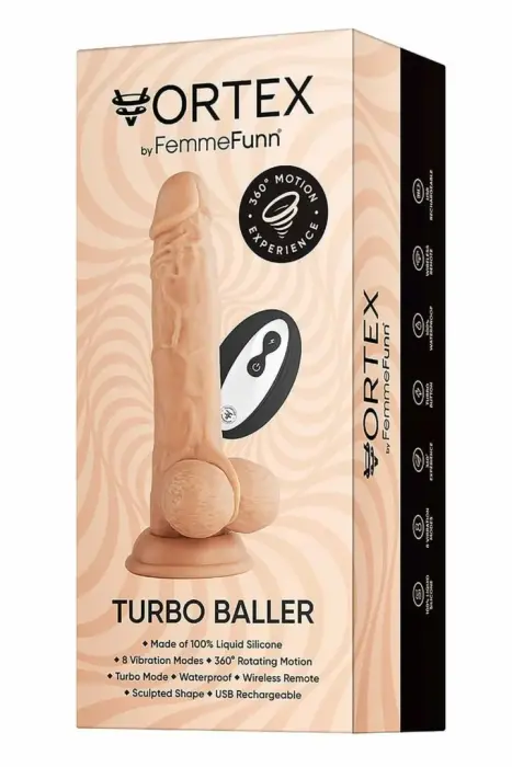 Вибратор FemmeFunn Turbo Baller – 20.6 см (8.1″) – телесный