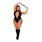 Dreamgirls Faux Halter Bodysuit with Flogger – Black – Queen Size — Photo 2