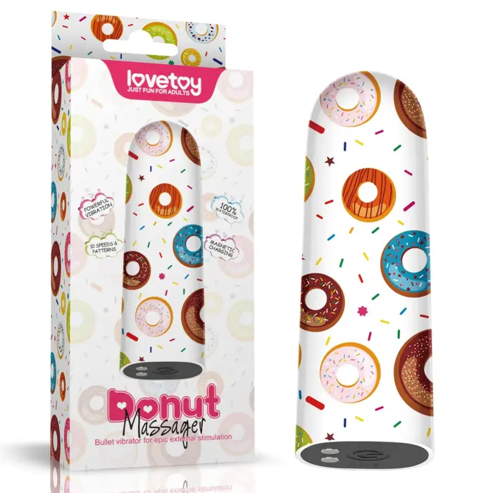 Перезаряжаемый вибратор Donut – 8.5 cm (3.3″) – черный