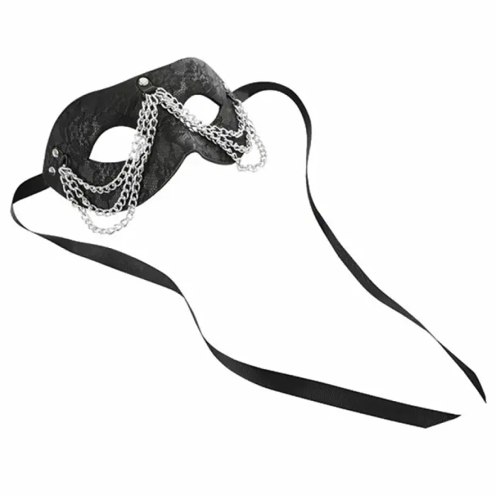 Sportsheets Sincerely Chained mežģīņu maska – melna